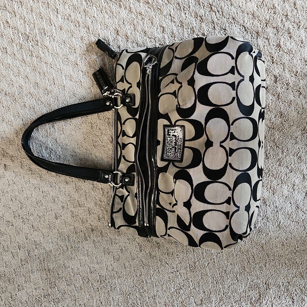 Coach tonal signature "c" print large handbag